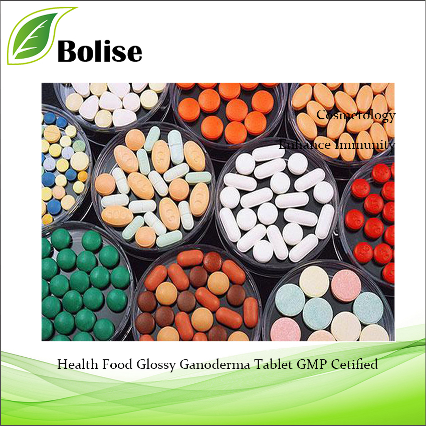 Health Food Glossy Ganoderma Tablet GMP Cetified